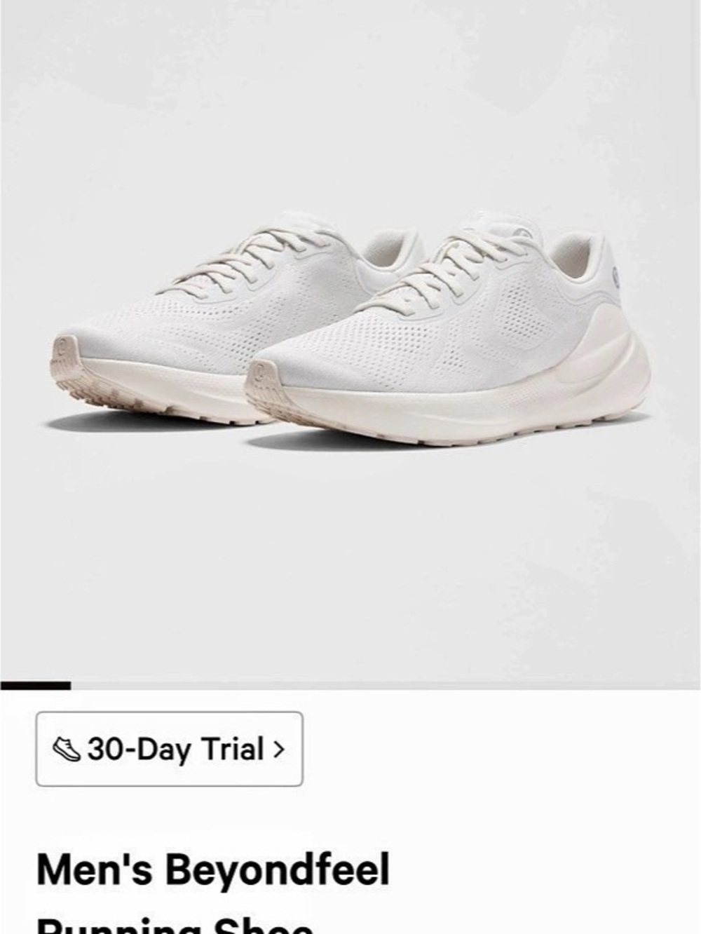 Lululemon Men's Beyondfeel Running Shoe Athletic Shoes White